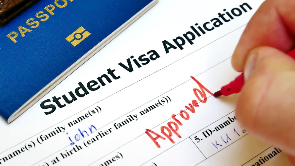 F 1 student visa application